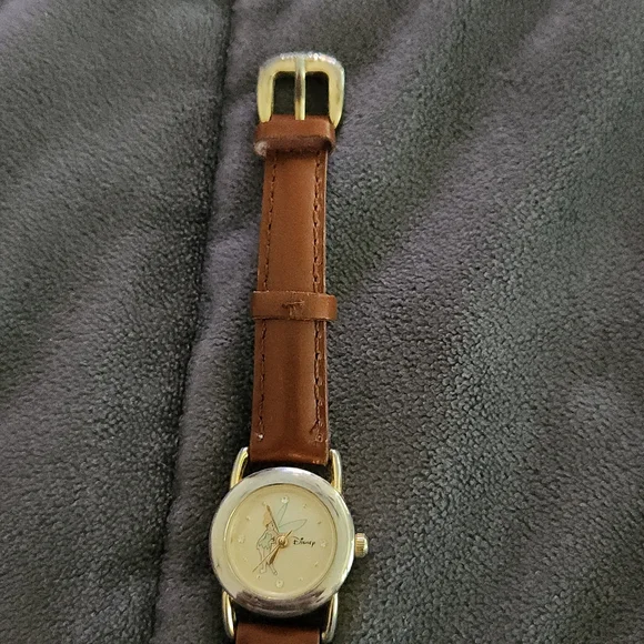 Women’s Tinkerbell Watch - band is brown color - Picture 2 of 4